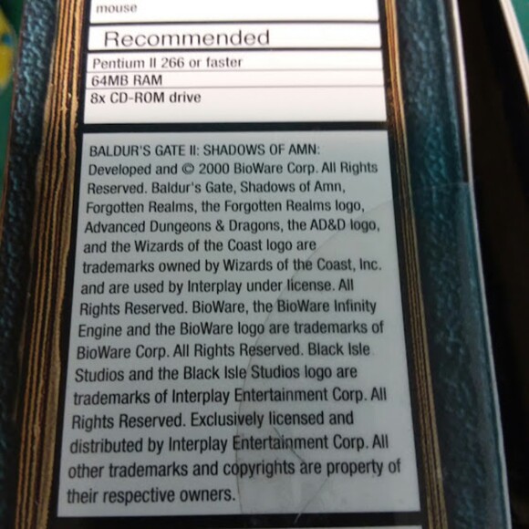 Dungeons and Dragon's Baldur's Gate II Shadows of Amn Win 98/98 Computer Game - Picture 6 of 7